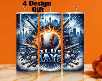 Baseball 20oz Skinny Tumbler Wrap PNG – Seamless Sports Mascot Design, 20oz Sublimation Tumbler Template, Digital Download