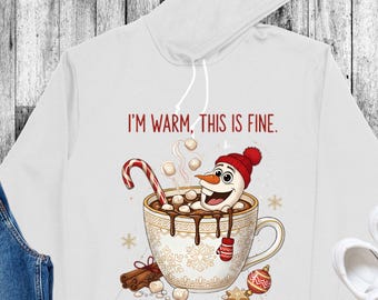 Funny Olaf Snowman Hot Cocoa Christmas PNG (Digital Download)
