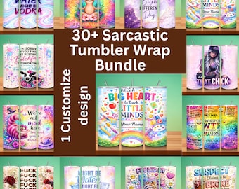 Sarcastic Quotes Tumbler Wrap Bundle | 20oz Skinny Cup Designs (Digital Download)