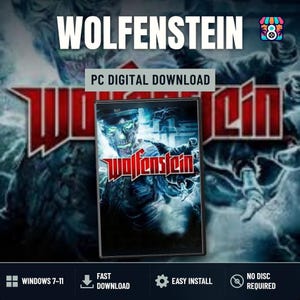 Wolfenstein 2009 Digital PC Game, Windows 7–11 Classic FPS Download