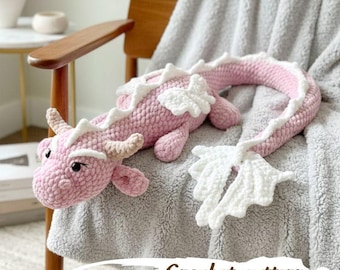 Dragon Crochet Pattern, Fantasy Amigurumi Toy, Plush Animal PDF Tutorial