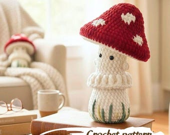 Mushroom Crochet Pattern,  Amigurumi Pattern, Easy Plushie Toy PDF