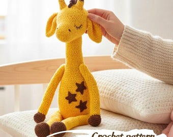 Giraffe Crochet Pattern, Amigurumi Tall Toy PDF for Kids and Nursery, Stuffed Animal Gift