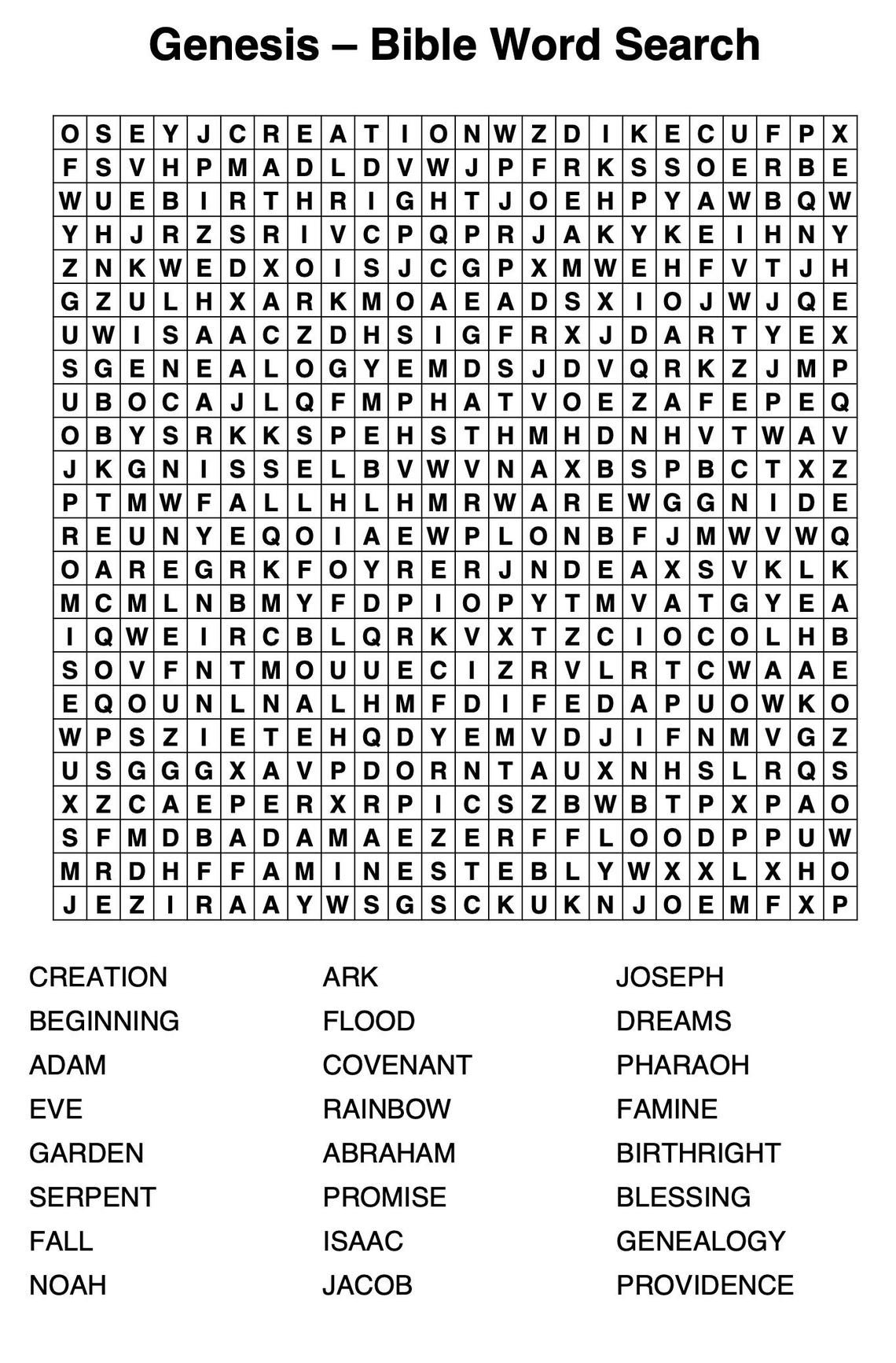 Books of the Bible Word Search Puzzle - Large Print - 66 Puzzles With ...