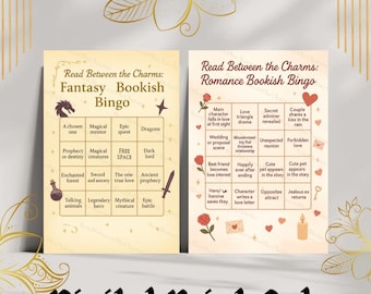 Bookish Bingo Cards | Printable Reading Challenge | Digital Download Book Club Game | Reading Tracker PDF