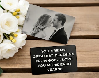 Personalized wallet card, Custom wallet card, Wallet card insert, Personalized message card, Metal wallet card / Laser engraved or Printed