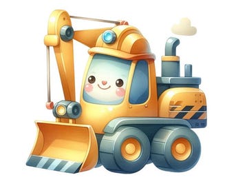 Set di 9 adesivi per veicoli da costruzione, 5 pezzi, adesivi per auto, escavatore, decorazioni per la cameretta dei bambini, vinile, impermeabili, regalo per ragazzi, cantiere, confezione multipla, camion, 9 x 9 cm