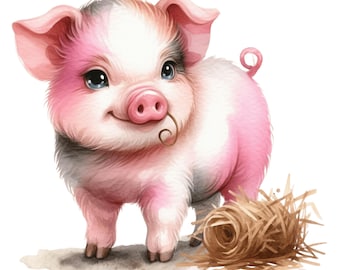 Juego de 6 pegatinas de animales de granja, 6 piezas, bonitas pegatinas de animales bebés para coche, 9 x 9 cm