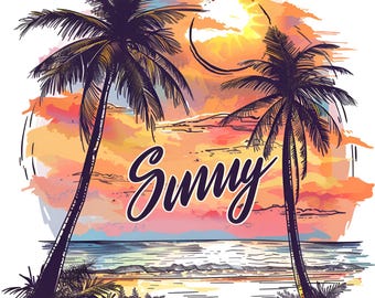 6 adesivi per auto con tramonto tropicale, motivo: spiaggia estiva, mare, palme, atmosfera natalizia, decorazione murale, 9 x 9 cm