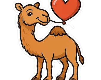 4 adesivi a forma di cammello, divertenti adesivi con animali del deserto, motivo animale, impermeabili per auto, laptop, decorazione orientale, cartone animato cammello, 9 x 9 cm