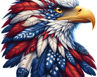 4x Eagle Sticker Set, 4 pieces, car stickers, USA biker helmet decoration, 9 x 9 cm