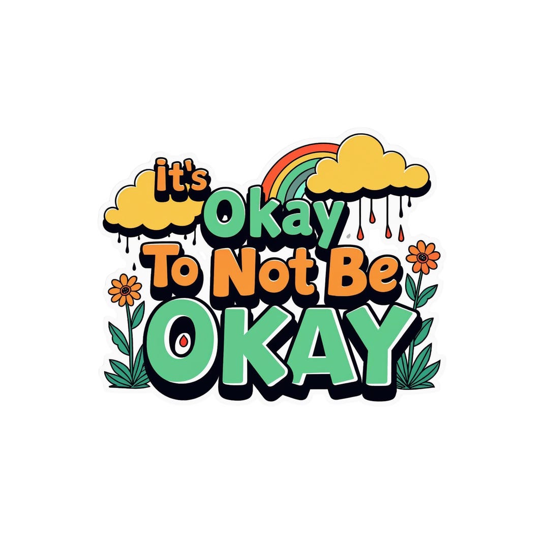7x Mental Health Stickers Multipack 9 X 9 Cm – Mindful & Waterproof ...