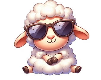 Juego de 7 pegatinas de ovejas, 7 piezas, divertidas pegatinas para coche, decoración de animales con humor, 9 x 9 cm