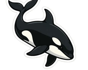 3x Orca Stickers Beautiful Whale Stickers Sea Animals Waterproof for Car Laptop Ocean Nature Decoration Killer Whale Motif 9 x 9 cm