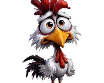 Juego de 5 pegatinas de pollo, 5 piezas, pegatinas divertidas para coche, pollo loco, 9 x 9 cm