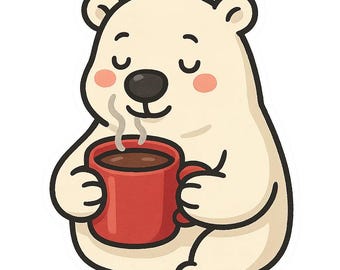 3x Polar Bear Stickers, Cute Polar Bear Stickers, Animal Motif, Waterproof for Car, Laptop, Winter Arctic Decoration, 9 x 9 cm