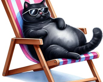 4x Black Cat Sticker Set, 4 Pieces, Car Stickers, Holiday, Funny Cat, 9 x 9 cm