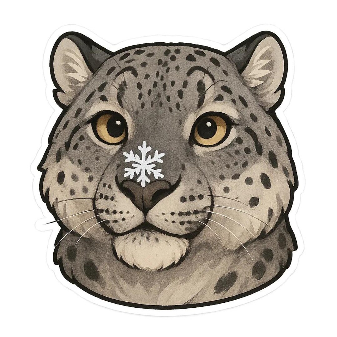 6x Snow Leopard Stickers Majestic Big Cat Stickers Waterproof for Car ...