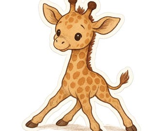 3 adesivi giraffa, simpatici adesivi giraffa, motivo animale, impermeabili per auto, laptop, safari, decorazioni africane, 9 x 9 cm