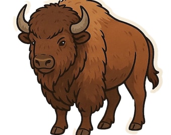 3 adesivi bisonte, adesivi fauna selvatica, motivo animale potente, impermeabili per auto, laptop, natura, arredamento western, 9 x 9 cm