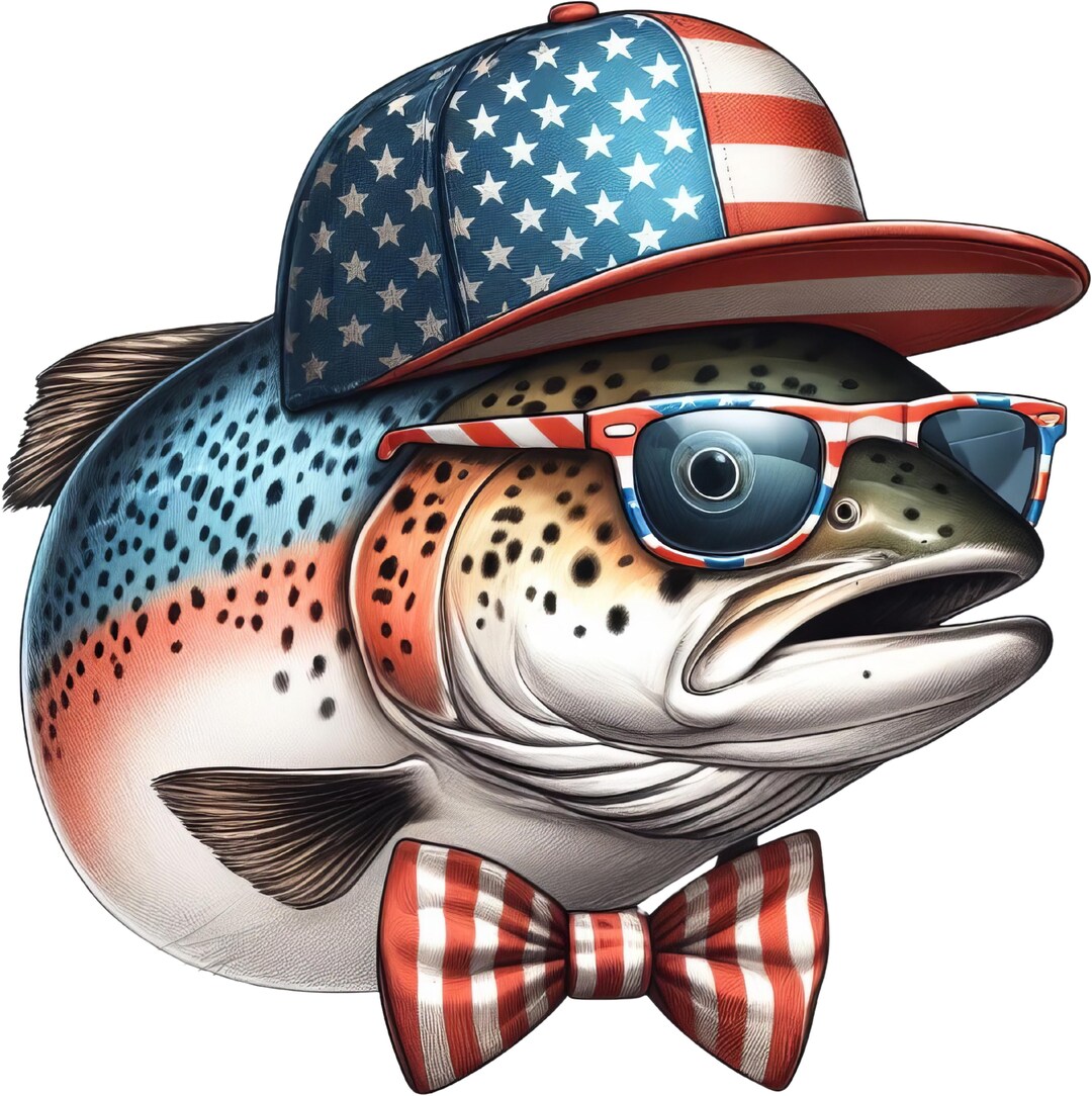 9x Fish USA Flag Sticker Set Multipack 9 X 9 Cm: Angler Car Sticker ...