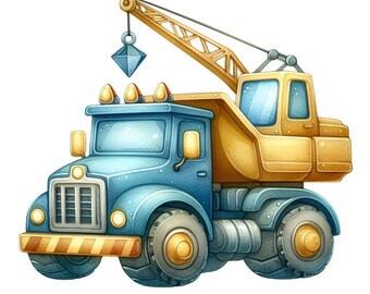 9x Construction Vehicle Sticker Set, 5 Pieces, Car Stickers, Excavator, Children's Room Decor, Vinyl, Waterproof, Gift for Boys, Construction Site, Multipack, Truck, 9 x 9 cm