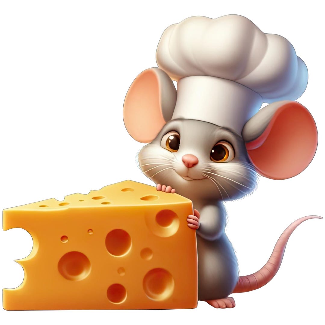 Cute Mouse and Cheese Stickers (3 Pack) – Waterproof 9 X 9 Cm for ...