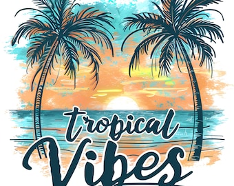 6x Tropiska solnedgångsklistermärken Bilklistermärken Sommarstrand Hav Palmer Semesterkänsla Väggdekorationsklistermärken 9 x 9 cm