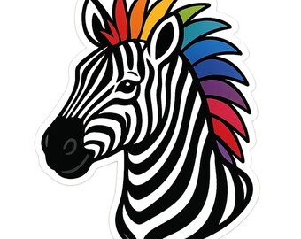 3 adesivi zebra, simpatici adesivi zebra, motivo animale, impermeabili, per auto, laptop, safari, decorazioni africane, 9 x 9 cm