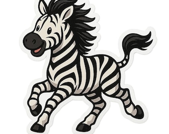 3 adesivi zebra, simpatici adesivi zebra, motivo animale, impermeabili, per auto, laptop, safari, decorazioni africane, 9 x 9 cm