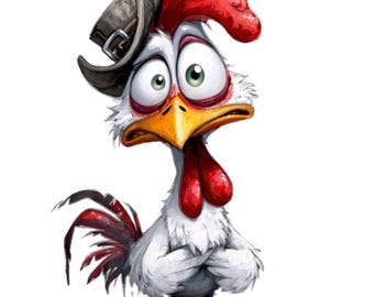 Juego de 5 pegatinas de pollo, 5 piezas, pegatinas divertidas para coche, pollo loco, 9 x 9 cm