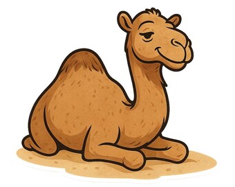 4 adesivi a forma di cammello, divertenti adesivi con animali del deserto, motivo animale, impermeabili per auto, laptop, decorazione orientale, cartone animato cammello, 9 x 9 cm