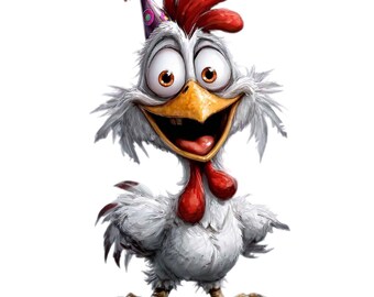 Juego de 5 pegatinas de pollo, 5 piezas, pegatinas divertidas para coche, pollo loco, 9 x 9 cm