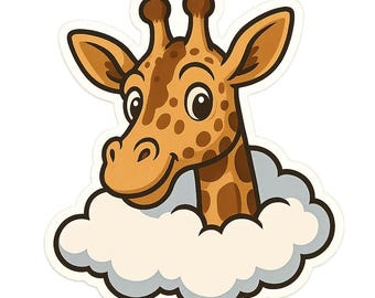 3 adesivi giraffa, simpatici adesivi giraffa, motivo animale, impermeabili per auto, laptop, safari, decorazioni africane, 9 x 9 cm