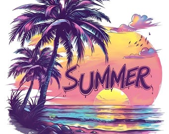 6 adesivi per auto con tramonto tropicale, motivo: spiaggia estiva, mare, palme, atmosfera natalizia, decorazione murale, 9 x 9 cm