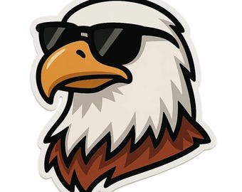 2 adesivi divertenti con aquila, adesivi con uccelli umoristici, motivo animale, impermeabili per auto, laptop, decorazione per esterni, 9 x 9 cm