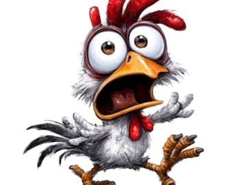 Juego de 5 pegatinas de pollo, 5 piezas, pegatinas divertidas para coche, pollo loco, 9 x 9 cm