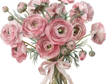 4X Vintage Flower Bouquet Sticker Set (4 pieces): Retro Floral Car Stickers, Botanical Design, 9 x 9 cm