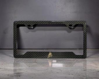Lamborghini Bull Carbon Fiber License Plate Frame – 100% Real 3K Twill Weave