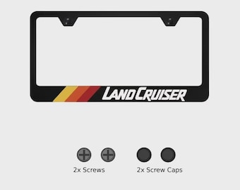 Retro BMW Land Cruiser TRD Off-Road Schwarz Metall-Nummernschild-Rahmen