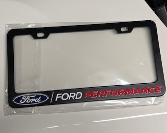 Ramka tablicy rejestracyjnej Ford Performance Black ze stali nierdzewnej | Pasuje do USA i Kanady