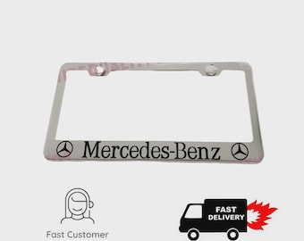 Mercedes-Benz roestvrijstalen verchroomde kentekenplaathouder roestvrij