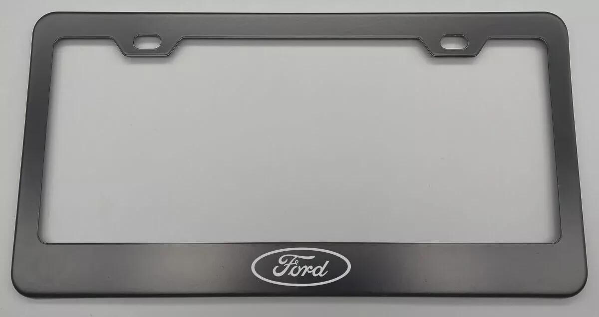 Elite Black Metal License Plate Frame – 50 State Style – Fits Ford Ranger Front Or Rear