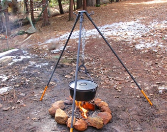 Fire pit cooking tripod hotsell