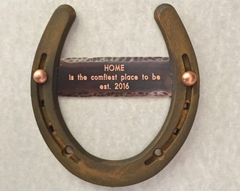 Housewarming gift, thank you realtor to buyer, new home, personalized engraved lucky horseshoe gift,  ENGRAVING & gift box INCLUDED