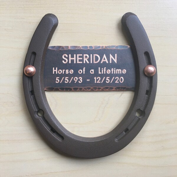 Horseshoe Memorial Etsy
