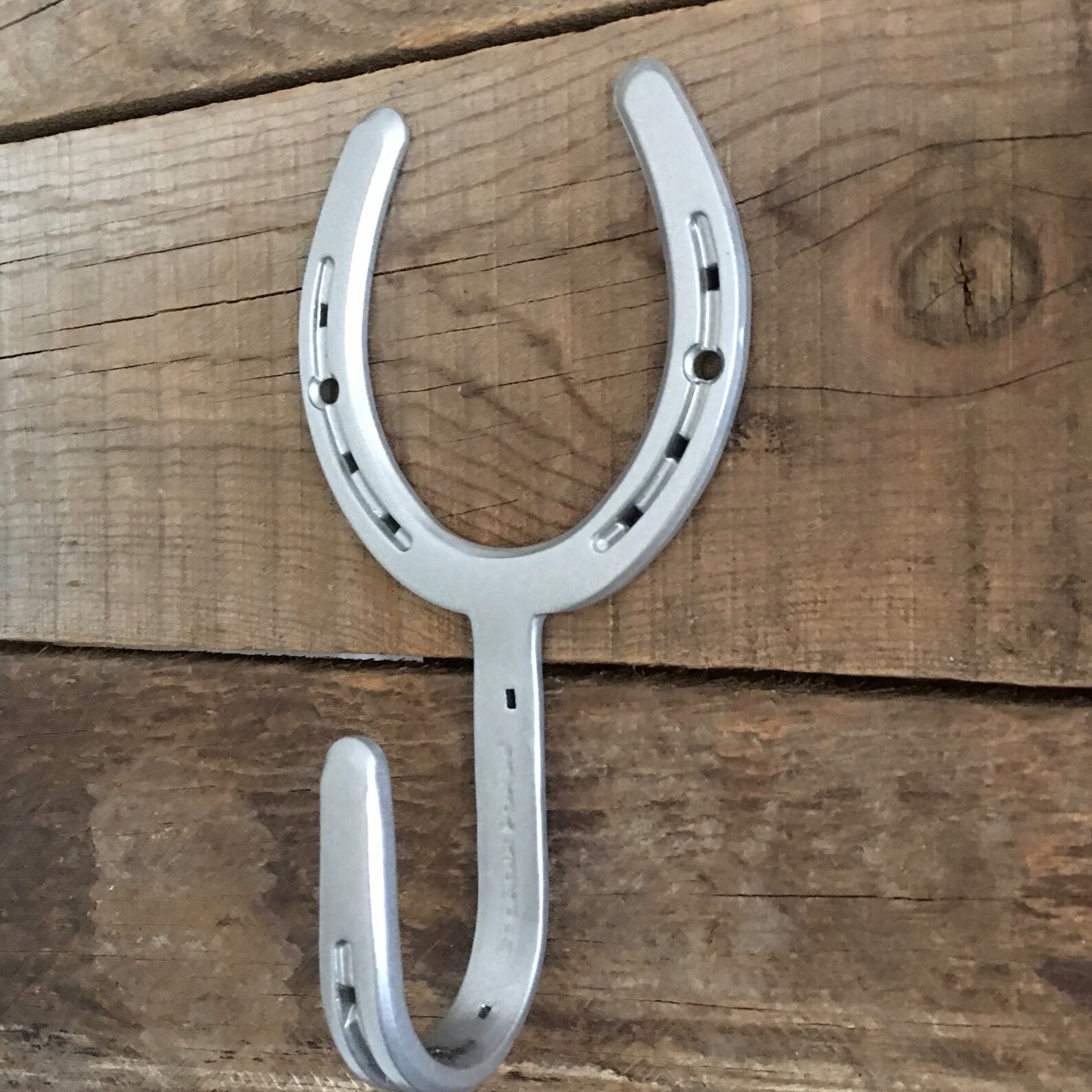 Equestrian wall hook real St. Croix horseshoes functional Etsy