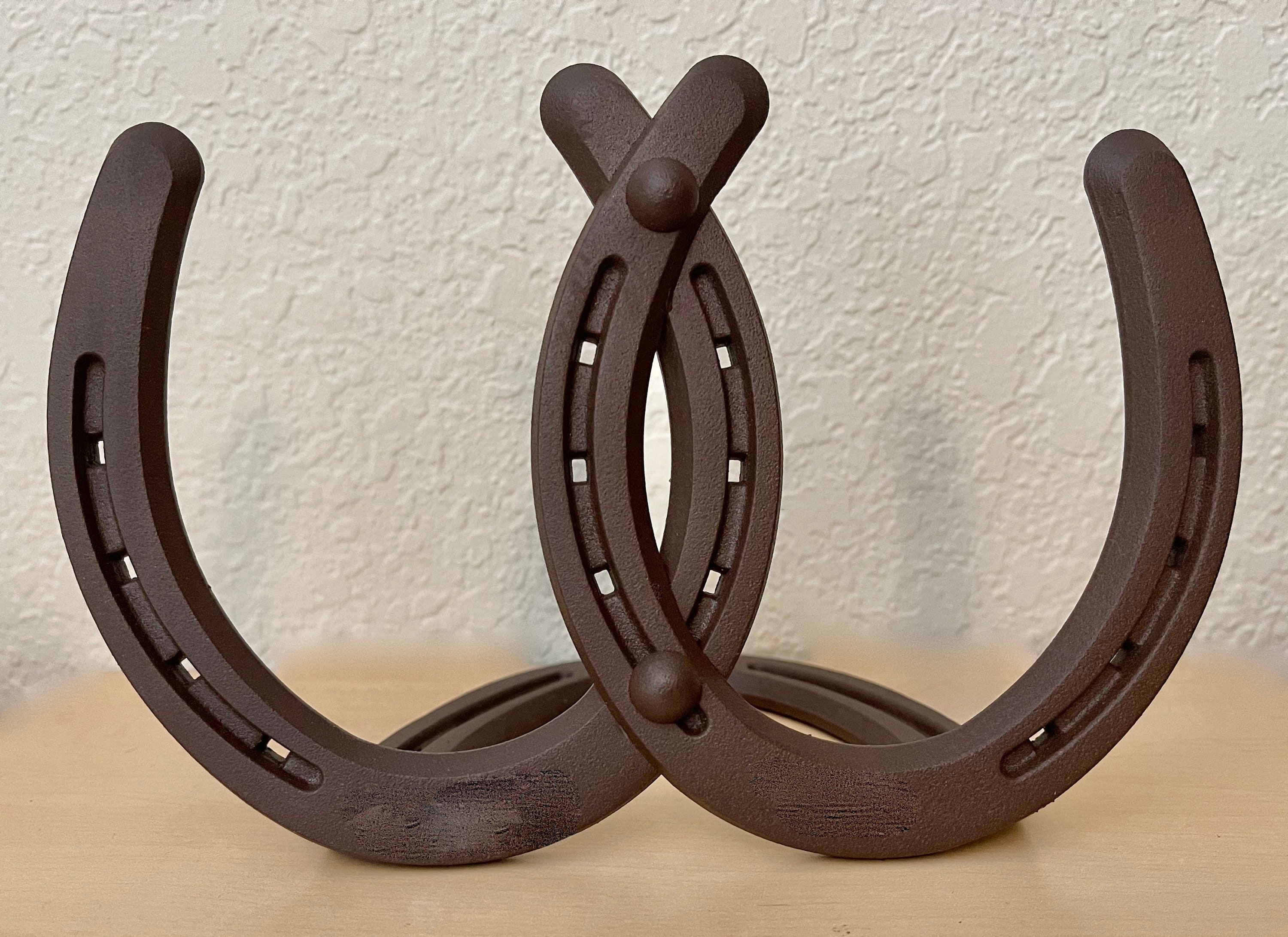 Linked double horseshoes standing IN STOCK 6th 2015 Etsy