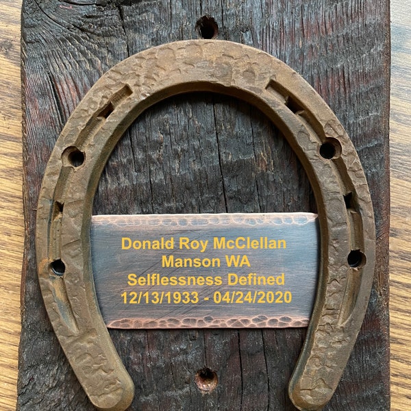 Horseshoe Memorial Etsy