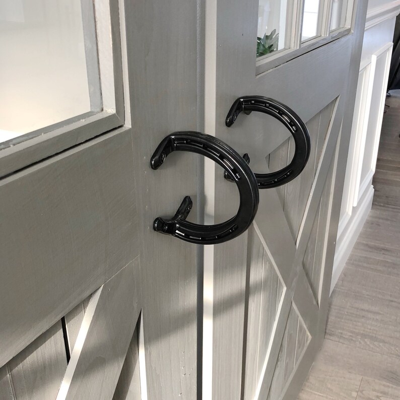 Sliding Barn Door Handle 1 Hardware Rolling Barn Doors Dutch Doors Interior Doors Hand Made From Horseshoes Made In America